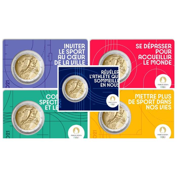 200 euro 2021 - Jogos Olímpicos de Verão, Paris 2024, França - Valor da  moeda - uCoin.net