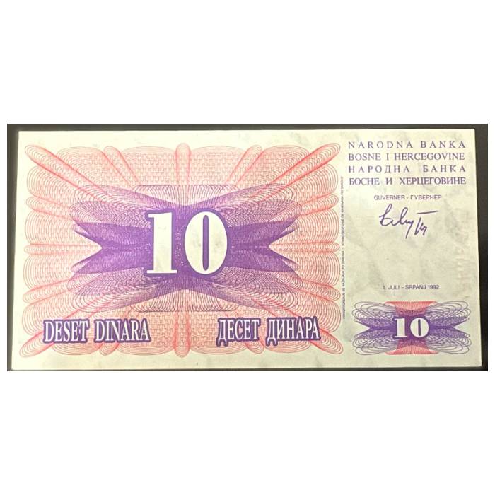 UNC 10 Dinara Bósnia e Herzegovina 1992