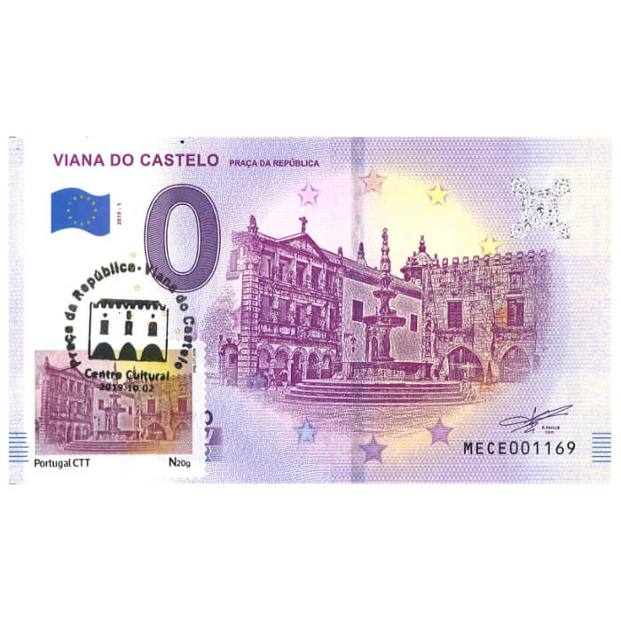 Viana do Castelo: Praça da República MECE 2019-1 (selo e carimbo Praça da República-Viana do Castelo)